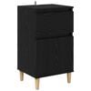 vidaXL Bedside Cabinet 2 pcs Black Oak 40 x 35 x 70 cm Engineered Wood