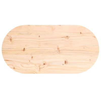 vidaXL Table Top 70x35x2.5 cm Solid Wood Pine Oval