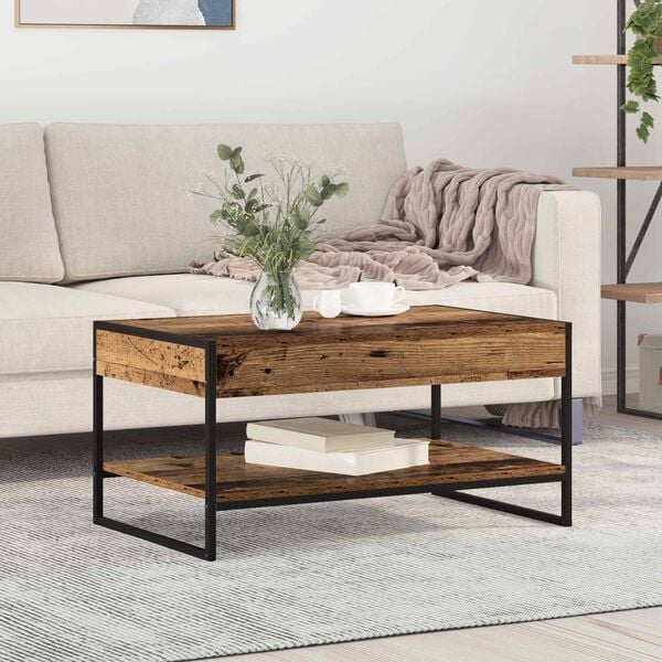 vidaXL Coffee Table Old Wood 80 x 50 x 40 cm Engineered Wood