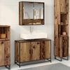 vidaXL Bathroom Cabinet Old Wood 90 x 33 x 60 cm Engineered Wood