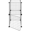 vidaXL 8-Panel Pet Cage with Door Black 35x35 cm Steel