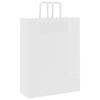 vidaXL Paper Bags 50 pcs with Handles White 32x12x42 cm
