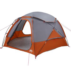 vidaXL Dome Tent with Removable Rainfly 4-Person Grey and Orange