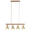 vidaXL Industrial Ceiling Lamp Brass E27 Mango Wood