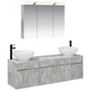 vidaXL Bathroom Cabinet Set 4 pcs Concrete Grey Engineered Wood