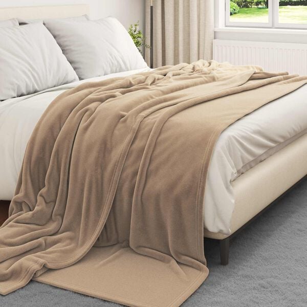 vidaXL Throw Blankets 6 pcs Camel 220 x 240 cm Fleece