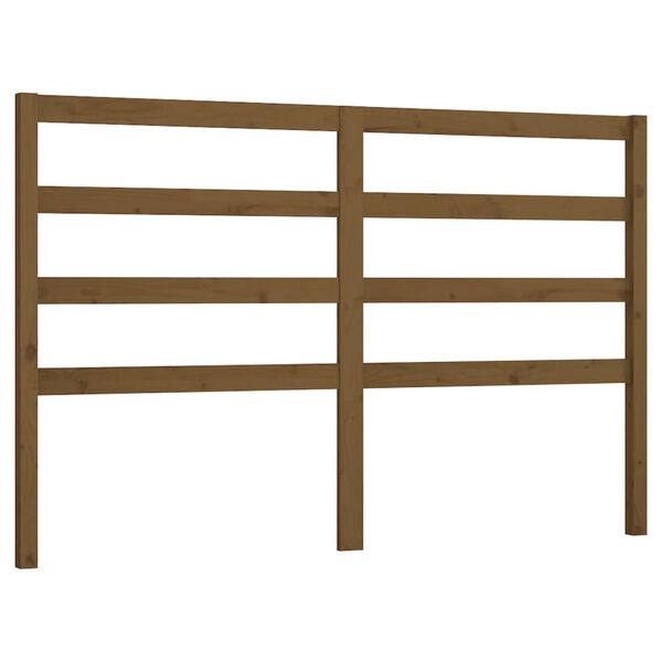 vidaXL Bed Headboard Honey Brown 126x4x100 cm Solid Wood Pine
