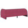 vidaXL Corner Bed Frame with Headboard Wine Red 90 cm x 190 cm Velvet