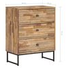 vidaXL Sideboard Set 2 Pieces Reclaimed Teak Wood
