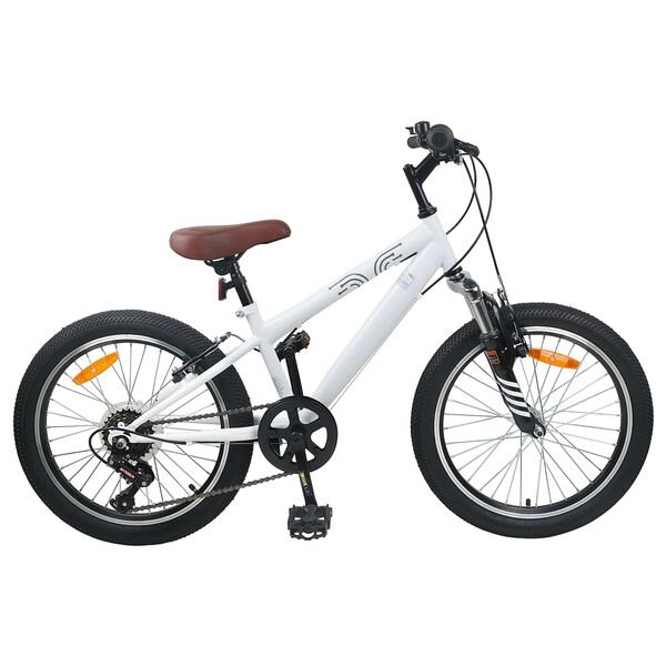 vidaXL Kids Mountain Bike 20'' 6-Speed for 5-8 Years Old White