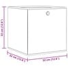 vidaXL Foldable Storage Boxes 10 pcs Brown 32x32x32 cm Non-woven Fabric