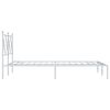 vidaXL Metal Bed Frame without Mattress with Headboard White 120x190cm