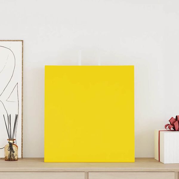 vidaXL Paper Bags 250 pcs with Handles Yellow 45x17x48 cm