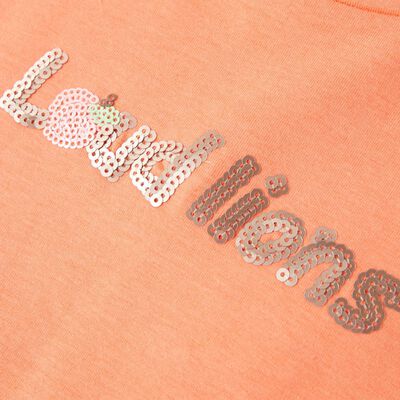 Kids' T-shirt with Cap Sleeves Neon Orange 92