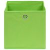 vidaXL Storage Boxes 10 pcs Green 32x32x32 cm Fabric