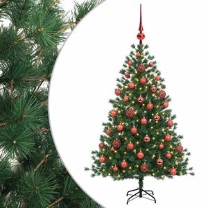 vidaXL Artificial Christmas Tree with Bauble 150 cm 150 LEDs