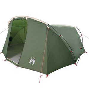 vidaXL Tunnel Tent 4-Person Green and White 318 x 275 x 140 cm