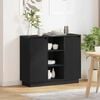 vidaXL LED Sideboard Black Oak 90 x 32 x 75 cm Engineered Wood
