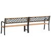 vidaXL Twin Garden Bench 238 cm Chinese Fir Wood