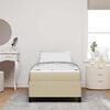 vidaXL Bed Frame with Mattress Light Green Grey 80 x 200 cm Fabric