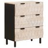 vidaXL Sideboard White Wash Finish Solid Mango Wood