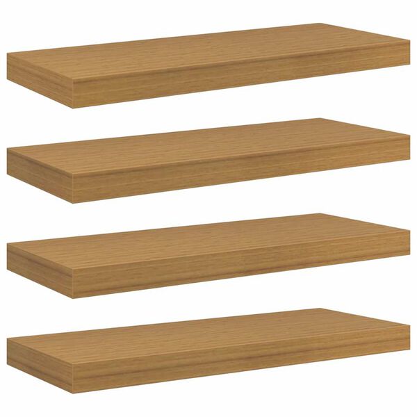vidaXL Wall Shelf 4 pcs Beige 60 x 23 x 4 cm Engineered Wood