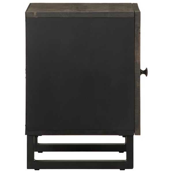 vidaXL Bedside Cabinet Black 40x33x46 cm Solid Wood Mango