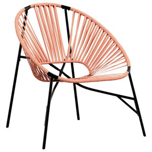 vidaXL Garden Egg Chair Black and Orange Poly Rattan