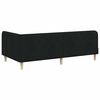 vidaXL Corner Bed Frame with Headboard Black 90 x 200 cm Fabric