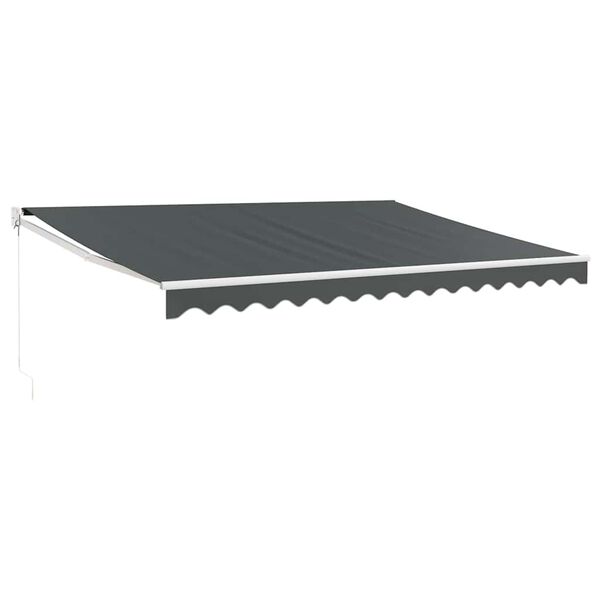 vidaXL Retractable Awning Anthracite 4.5x3 m Fabric and Aluminium