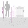 vidaXL Fence Gate with Spikes Grey 150 x 100 cm Powder-coated steel