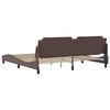 vidaXL Bed Frame without Mattress "Zadar" Brown 200x200 cm Faux Leather