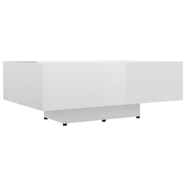 vidaXL Coffee Table High Gloss White 85x55x31 cm Engineered Wood