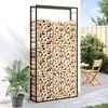 vidaXL Firewood Rack Matt Black 110x28x214 cm Steel