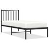 vidaXL Metal Bed Frame without Mattress with Headboard Black 80x200cm