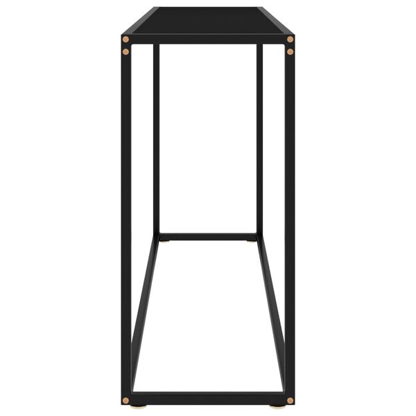 vidaXL Console Table Black 120x35x75 cm Tempered Glass