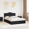 vidaXL Storage Bed with Headboard Black 150 x 200 cm Engineered Wood