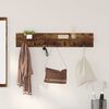 vidaXL Wall-Mounted Coat Rack Smoked Oak 100 x 10.5 x 18 cm