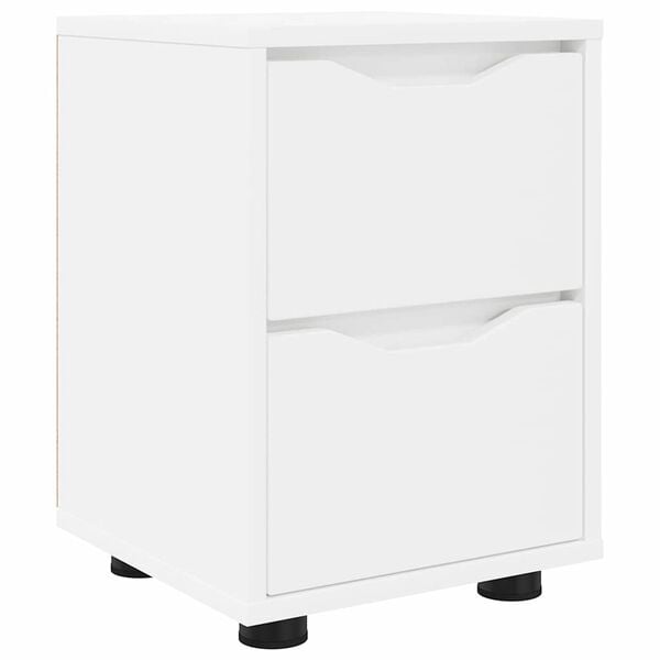 vidaXL Bedside Table White 30.5 x 30 x 43 cm Engineered Wood