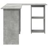 vidaXL Desk with Shelf Concrete Grey 142 x 102 x 73 cm Engineered Wood