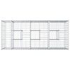 vidaXL Gabion Raised Bed Silver 140 x 60 x 55 cm Galvanised Steel