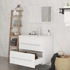 vidaXL 3 Piece Bathroom Furniture Set White