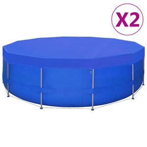 vidaXL Pool Covers 2 pcs PE Round 460 cm 90 g/m&sup2;