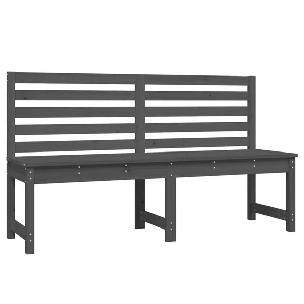 vidaXL Garden Bench Grey 157.5 cm Solid Wood Pine