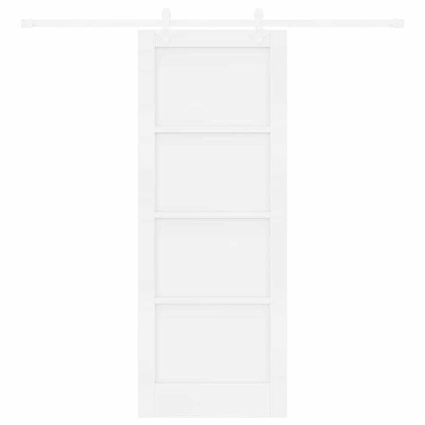 vidaXL Sliding Door White 78 x 202 cm Solid Pine Wood