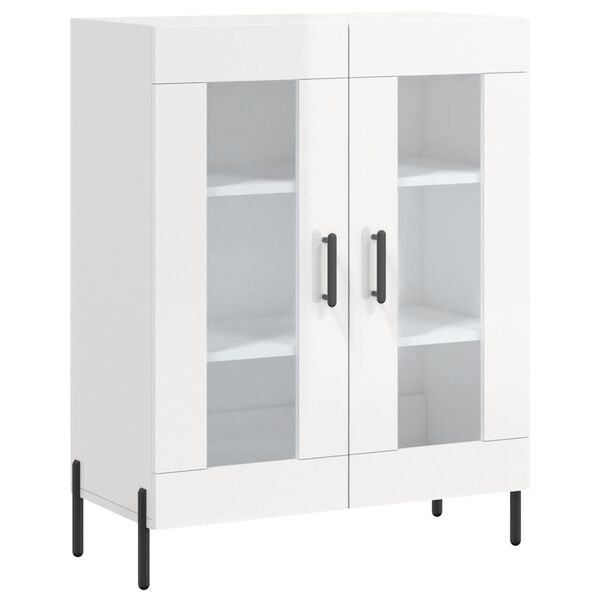 vidaXL Sideboard High Gloss White 69.5x34x90 cm Engineered Wood