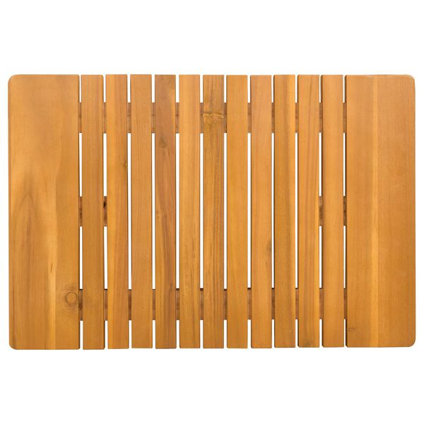 vidaXL Bath Mat Plain Brown 59 x 40 cm Wood