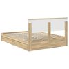 vidaXL Storage Bed with Drawer Sonoma Oak 140 x 190 cm Engineered Wood