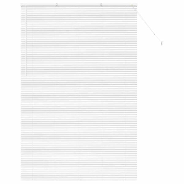 vidaXL Venetian Blinds Height Adjustable White 220x150cm Aluminium