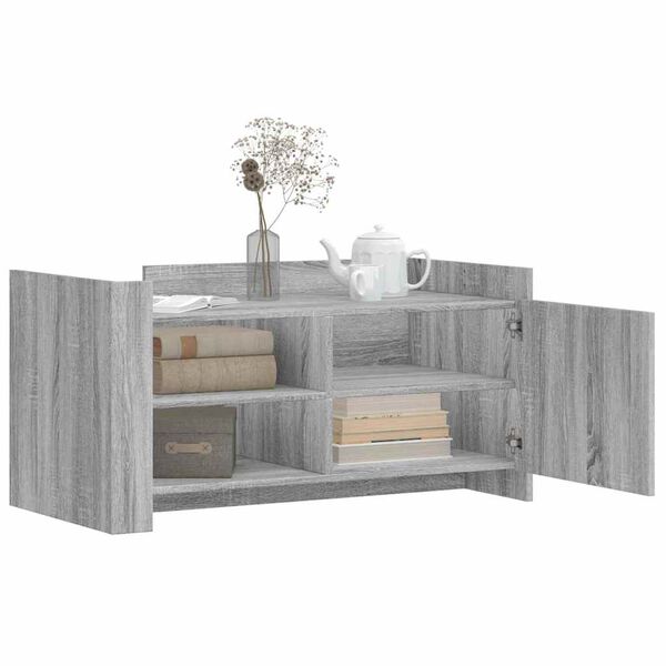 vidaXL Coffee Table Grey Sonoma 100x50x50 cm Engineered Wood